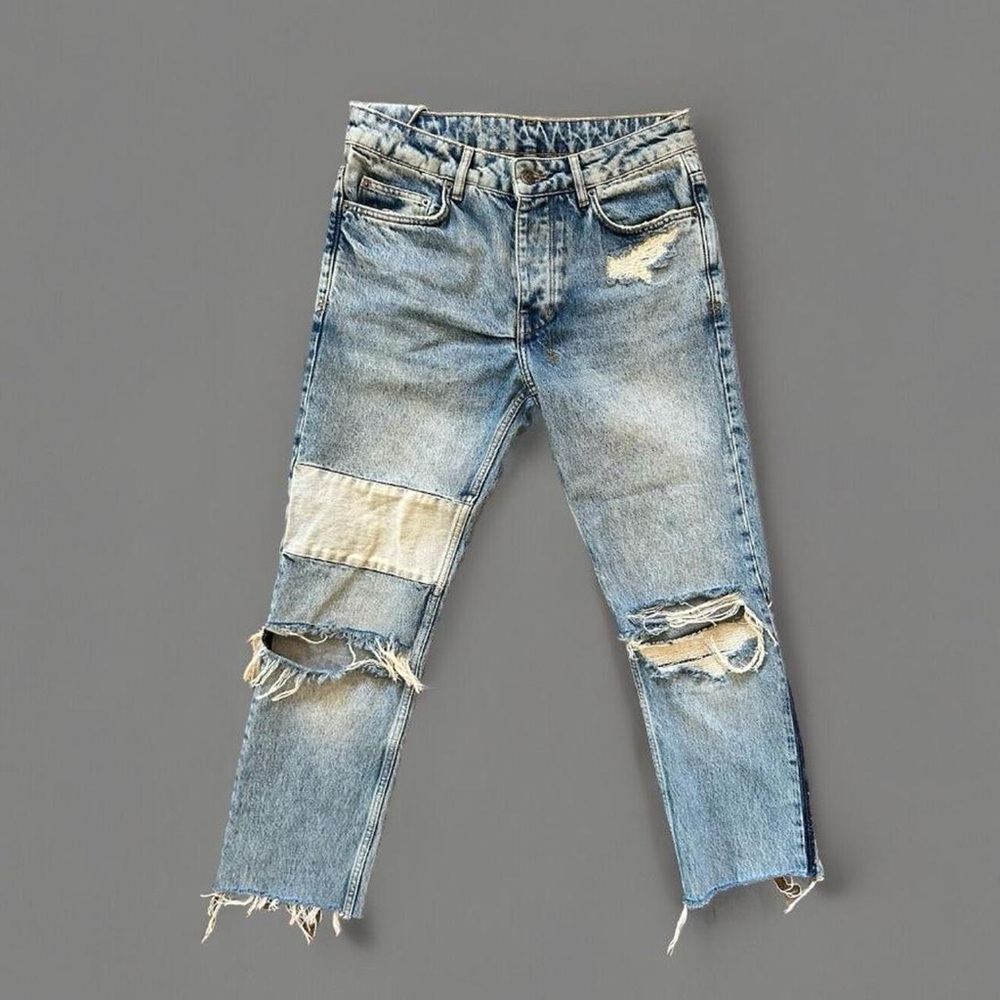 Men’s Ksubi Slim Distressed Designer Denim Jeans